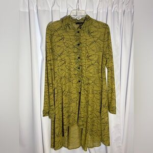 Chic Olive Patterned Women's Tunic by [Brand]